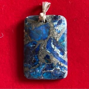 Pyrite and Terra Jasper Natural Stone Pendant